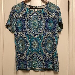 Talbots women’s blue blouse
